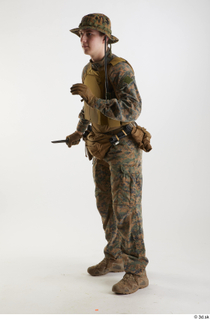 Casey Schneider Paratrooper Pose with Knife 2 standing whole body…